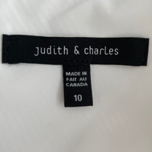 Judith & Charles Sleeveless Boat Nk Split V Fit & Flare Lined Dress White Sz 10 - Picture 15 of 16